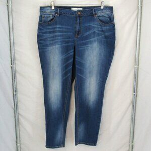 EST 1946 Women's Denim Classic 18W Stretch Blue Jeans Straight Leg High Rise